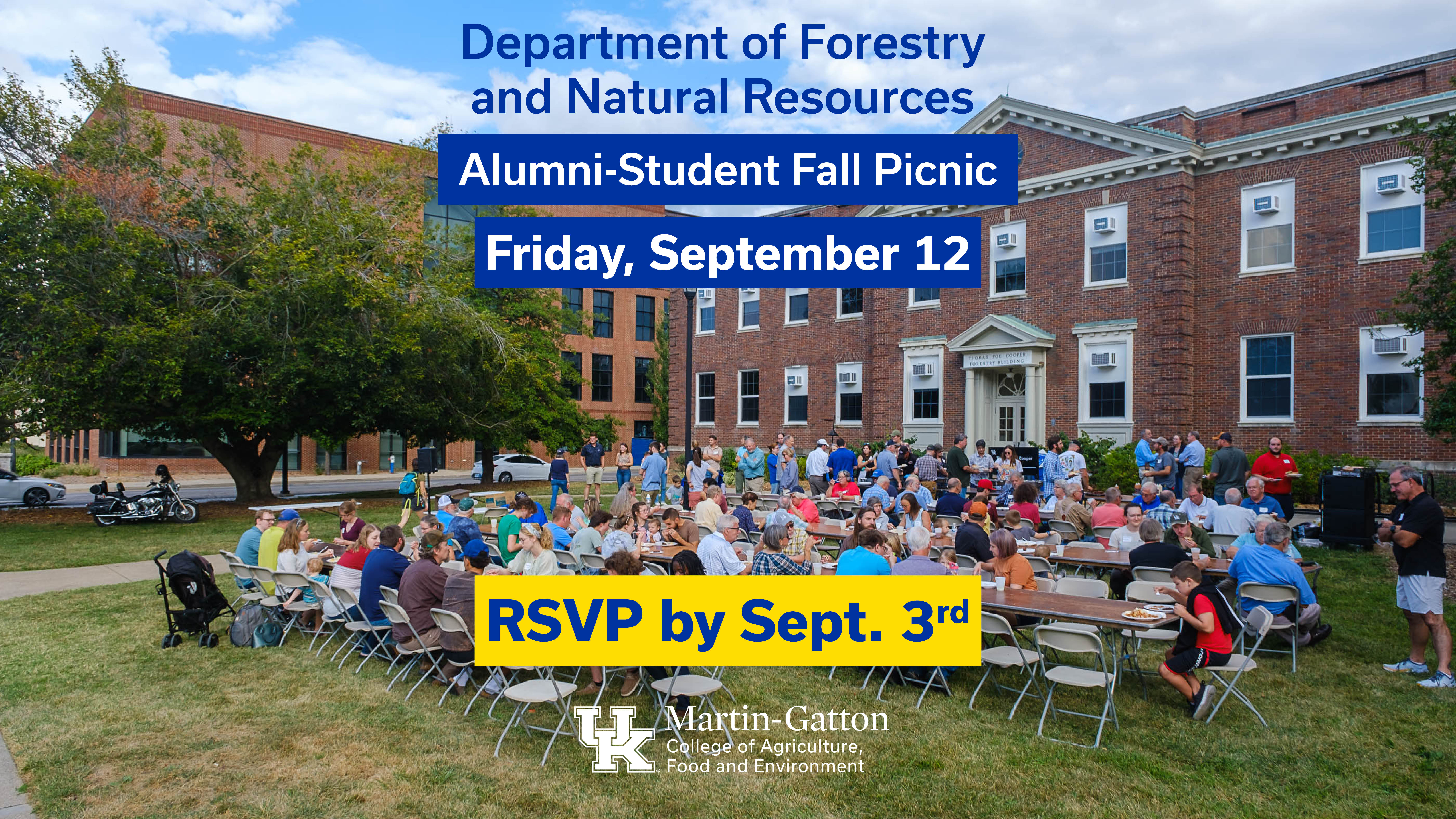 FNR Alumni-Student Fall Picnic - Friday, September 12, 2025