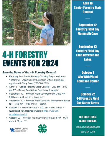 4-H Forestry 2024 Dates 